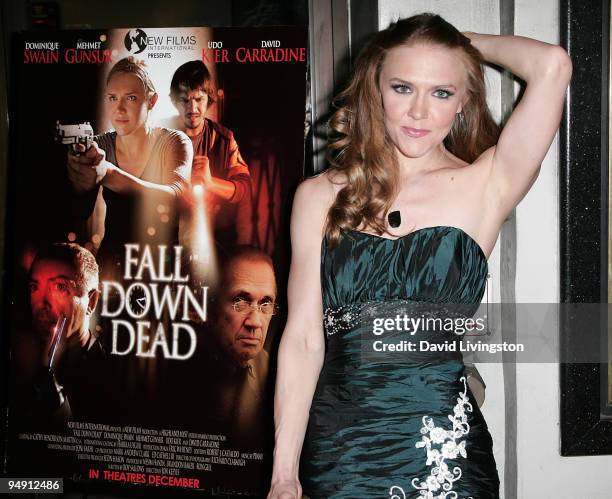 Actress Dominique Swain attends the premiere of "Fall Down Dead" at Laemmle's Music Hall 3 on December 18, 2009 in Beverly Hills, California.