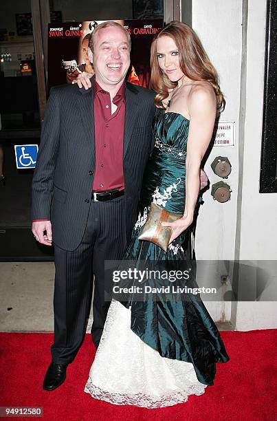 Director Jon Keeyes and actress Dominique Swain attend the premiere of "Fall Down Dead" at Laemmle's Music Hall 3 on December 18, 2009 in Beverly...