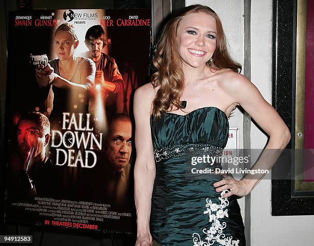 Actress Dominique Swain attends the premiere of "Fall Down Dead" at Laemmle's Music Hall 3 on December 18, 2009 in Beverly Hills, California.