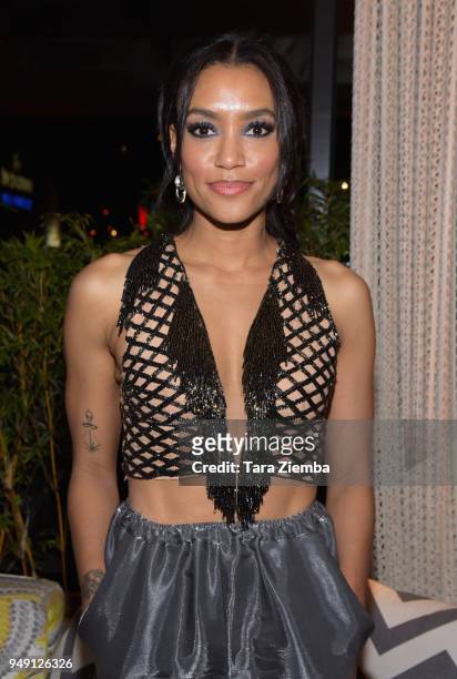 Annie Ilonzeh attends the afterparty for Codeblack Films' 'Traffik' at ArcLight Hollywood on April 19, 2018 in Hollywood, California.