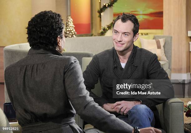 Sherlock Holmes'" Jude Law talks about his new film on GOOD MORNING AMERICA 12/18/09, airing on the Walt Disney Television via Getty Images...