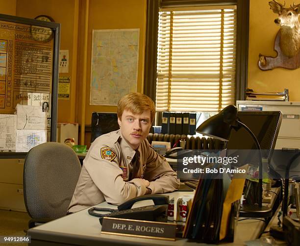 Walt Disney Television via Getty Images's "Happy Town" stars Jay Paulson as Eli "Root Beer" Rogers.
