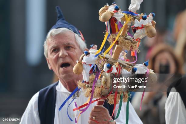 One of the members of the Cantigas da Moda folk group from Boa Nova during the performance in the capital of Madeira Island, on day one of the 2018...