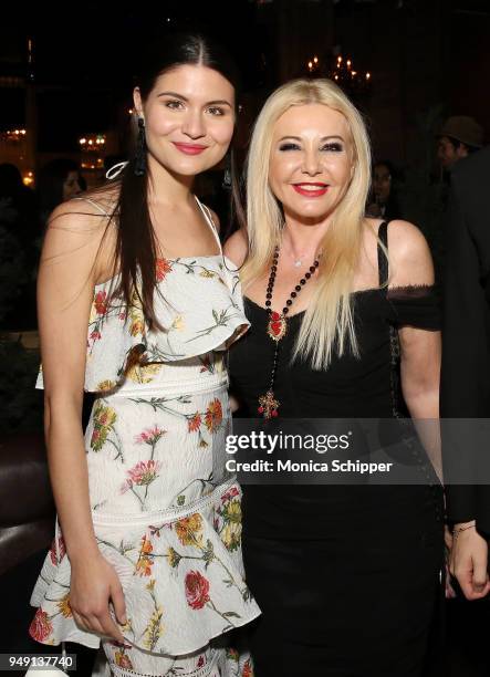 Phillipa Soo and Lady Monika Bacardi attend the Ambi Gala Tribeca party for "Blue Night" at The Ainsworth on April 19, 2018 in New York City.