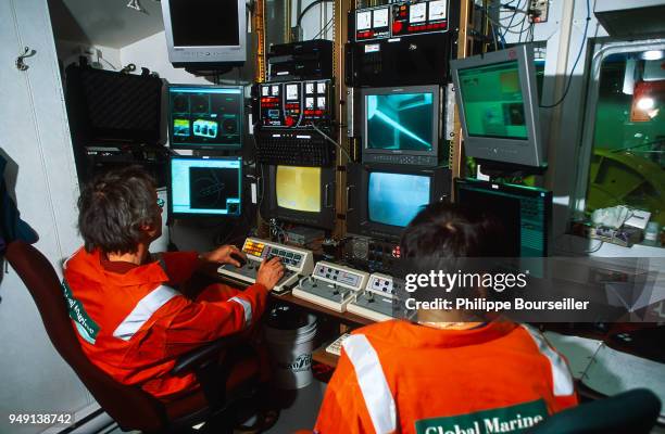 The amundsen has a Rov and its tracking station on board to explore the Arctic seabed. Pictures from the journey of the CCGS Amundsen, a Pierre...