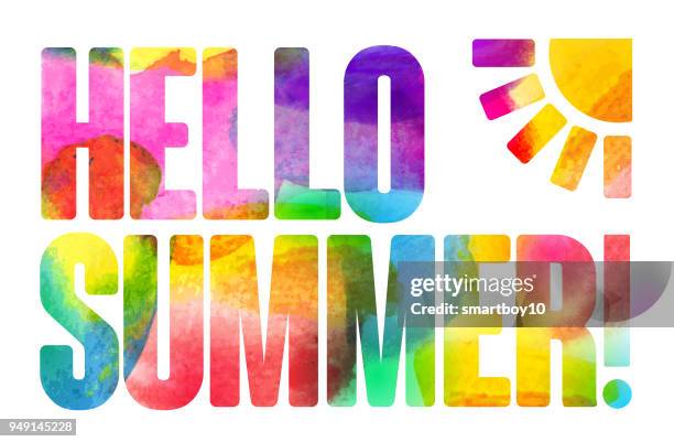 summer time - summer type stock illustrations