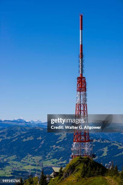 bayerischer rundfunk broadcasting station, gruenten, 1738m, illertal, allgaeu alps, allgaeu, bavaria, germany - rundfunk fotografías e imágenes de stock