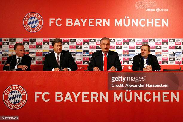 Bavarian Interior Minister Joachim Herrmann , Rainer Koch , Vice President of the German Football Association and President of Bavarian Football...