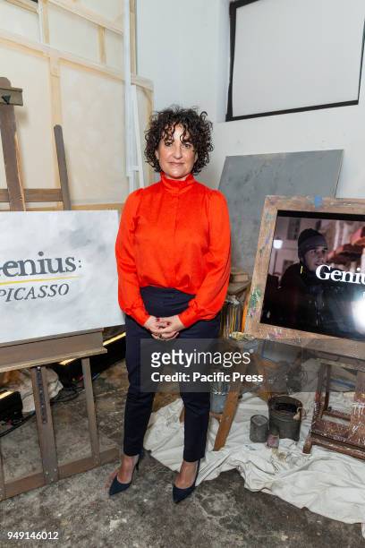 Davina Lamont attends National Geographic unveils installation Genius: Picasso Studio on 100 6th avenue in Manhattan.
