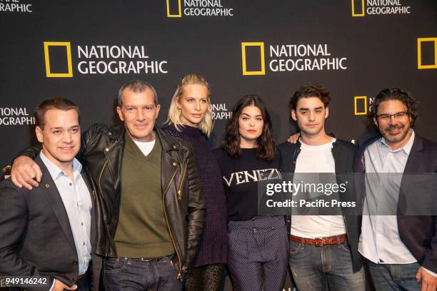 Knight, Antonio Banderas, Poppy Delevingne, Samantha Colley, Alex Rich, Ken Biller attend National Geographic unveils installation Genius: Picasso...