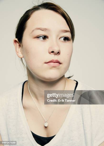 Liv Hill of the film Jellyfish poses for a portrait during the 2018 Tribeca Film Festival at Spring Studio on April 20, 2018 in New York City.