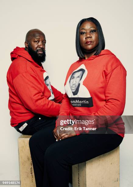 Trayvon Martin's Parents Tracy Martin and Sybrina Fulton of the film Rest In Power: The Trayvon Martin Story pose for a portrait during the 2018...