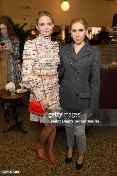 Jennifer Morrison and Zosia Mamet attend the CHANEL Tribeca Film Festival Women's Filmmaker Luncheon at Odeon on April 20, 2018 in New York City.