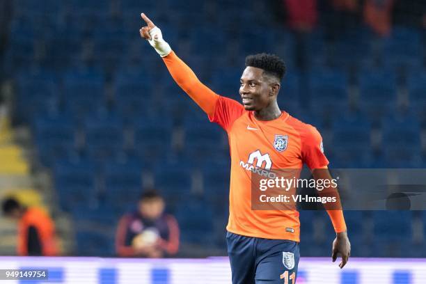 Eljero George Rinaldo Elia of Istanbul Medipol Basaksehir FK during the Turkish Spor Toto Super Lig football match between Medipol Basaksehir FK and...