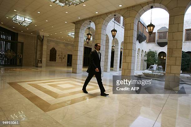 Lebanese Prime Minister Saad Hariri arrives to meet with Syrian President Bashar al-Assad in Damascus on December 19, 2009. Hariri arrived in Syria...