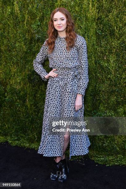 Karen Gillan attends CHANEL Tribeca Film Festival Women's Filmmaker Luncheon - Arrivals at Odeon on April 20, 2018 in New York City.