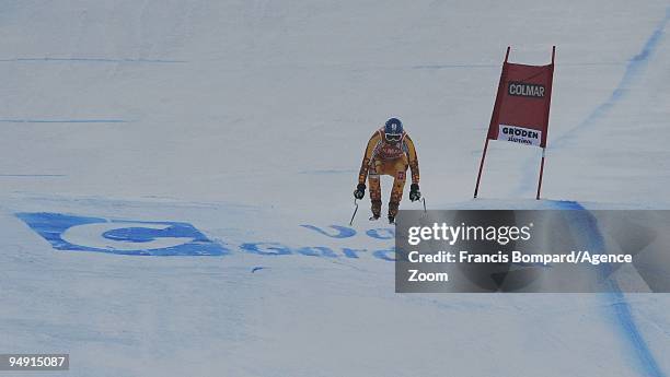 Manuel Osborne-Paradis of Canada takes 1st place during the Audi FIS Alpine Ski World Cup Men's Downhill on December 19, 2009 in Val Gardena, Italy.