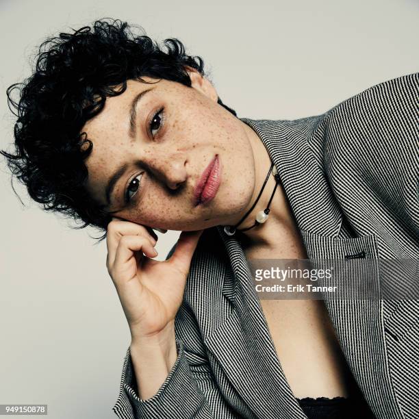 Alia Shawkat of the film Duck Butter poses for a portrait during the 2018 Tribeca Film Festival at Spring Studio on April 20, 2018 in New York City.