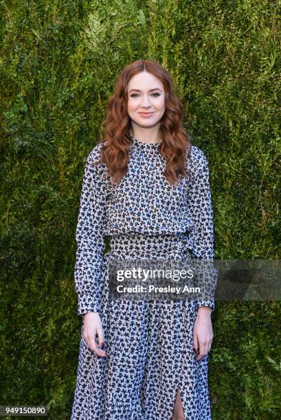 Karen Gillan attends CHANEL Tribeca Film Festival Women's Filmmaker Luncheon - Arrivals at Odeon on April 20, 2018 in New York City.