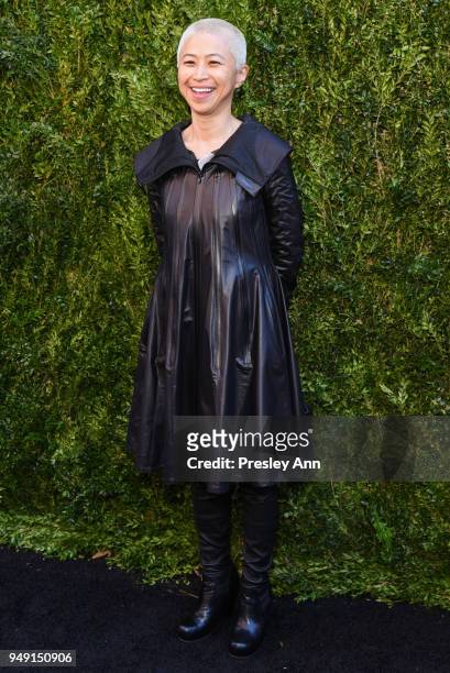 Kimmie Kim attends CHANEL Tribeca Film Festival Women's Filmmaker Luncheon - Arrivals at Odeon on April 20, 2018 in New York City.