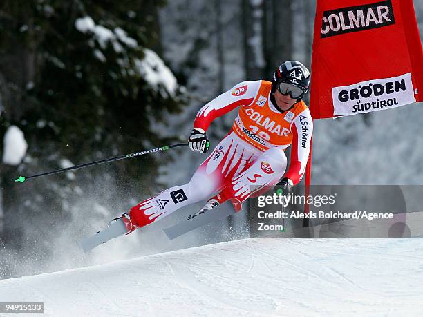 Michael Walchhofer of Austria during the Audi FIS Alpine Ski World Cup Men's Downhill on December 19, 2009 in Val Gardena, Italy.