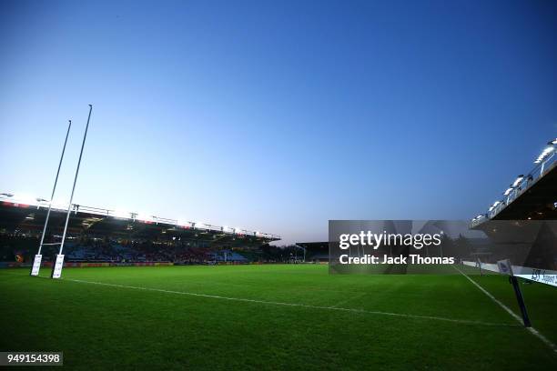 General view at Twickenham Stoop on April 20, 2018 in London, England.