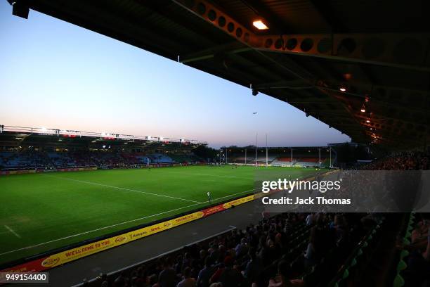 General view at Twickenham Stoop on April 20, 2018 in London, England.