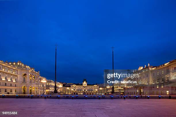 piazza unità d'italia, trieste - unità stock pictures, royalty-free photos & images