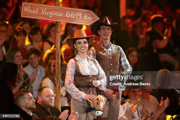 Ingolf Lueck and Ekaterina Leonova perform on stage during the 5th show of the 11th season of the television competition 'Let's Dance' on April 20,...