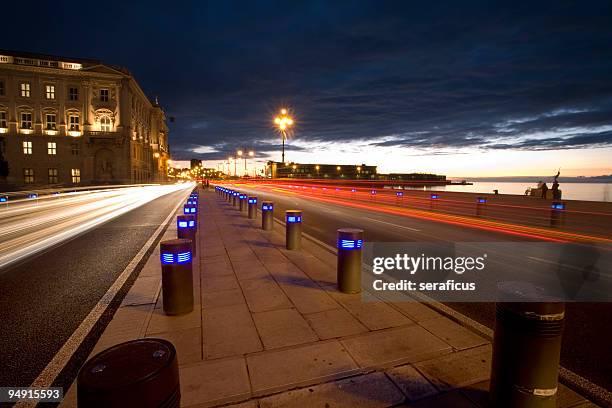 trieste waterfront - street light post stock pictures, royalty-free photos & images