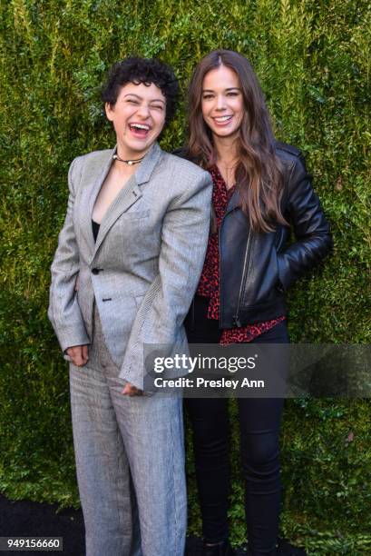 Alia Shawkat and Laia Costa attend CHANEL Tribeca Film Festival Women's Filmmaker Luncheon - Arrivals at Odeon on April 20, 2018 in New York City.