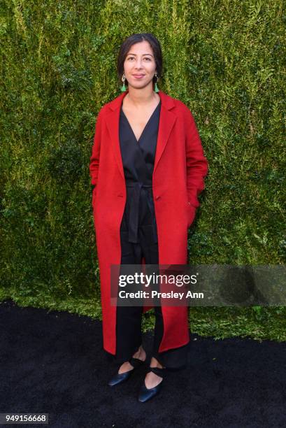 Assia Boundaoui attends CHANEL Tribeca Film Festival Women's Filmmaker Luncheon - Arrivals at Odeon on April 20, 2018 in New York City.