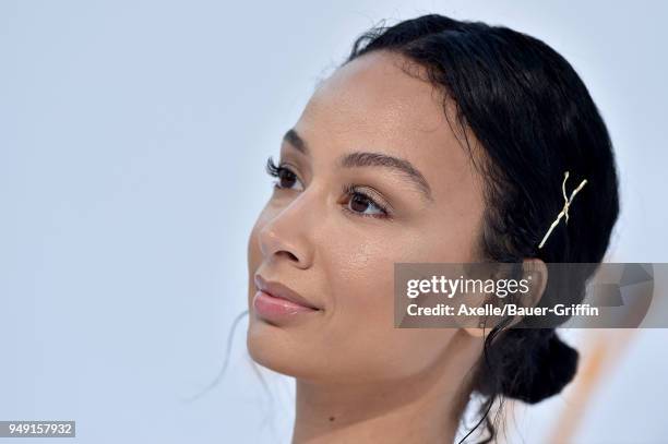 Actress Draya Michele arrives at the premiere of STX Films' 'I Feel Pretty' at Westwood Village Theatre on April 17, 2018 in Westwood, California.
