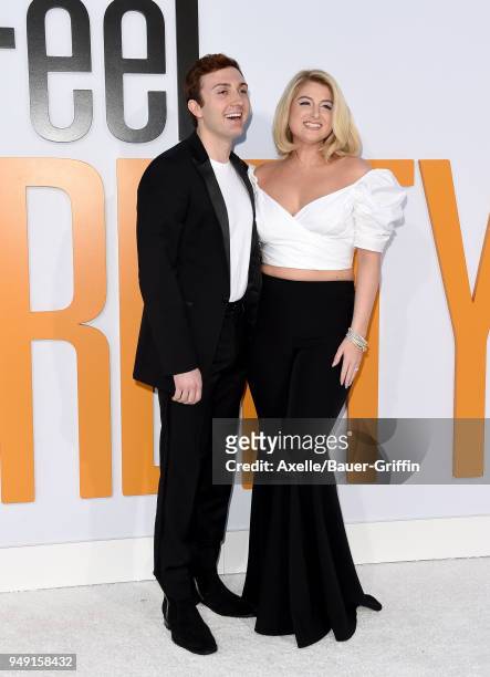 Actor Daryl Sabara and singer Meghan Trainor arrive at the premiere of STX Films' 'I Feel Pretty' at Westwood Village Theatre on April 17, 2018 in...