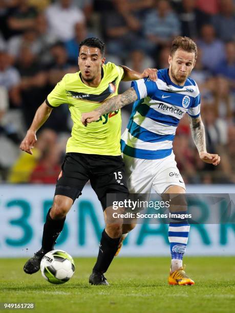 Anass Najah of Telstar, Robert Klaasen of De Graafschap during the Dutch Jupiler League match between De Graafschap v Telstar at the De Vijverberg on...