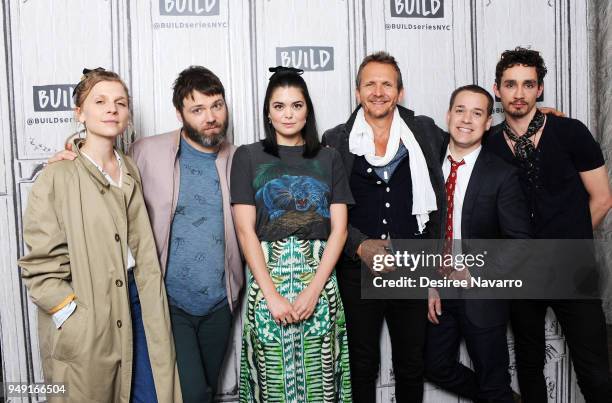 Actors Clemence Poesy, Seth Gabe, Samantha Colley, Sebastian Roche, T.R. Knight and Robert Sheehan visit Build Series to discuss the National...