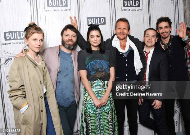 Actors Clemence Poesy, Seth Gabe, Samantha Colley, Sebastian Roche, T.R. Knight and Robert Sheehan visit Build Series to discuss the National...