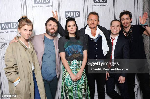 Actors Clemence Poesy, Seth Gabe, Samantha Colley, Sebastian Roche, T.R. Knight and Robert Sheehan visit Build Series to discuss the National...