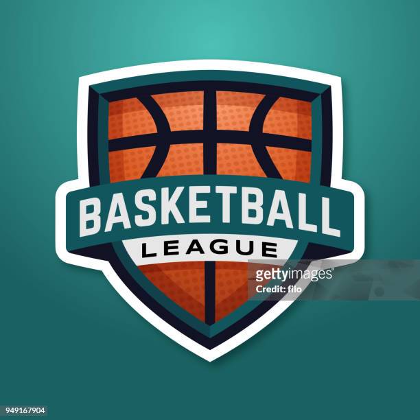 basketball league badge - basketball league stock illustrations