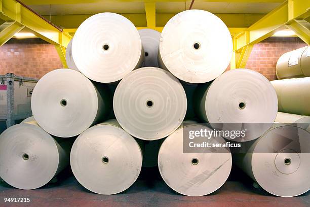 spools of paper - rolled newspaper stock pictures, royalty-free photos & images