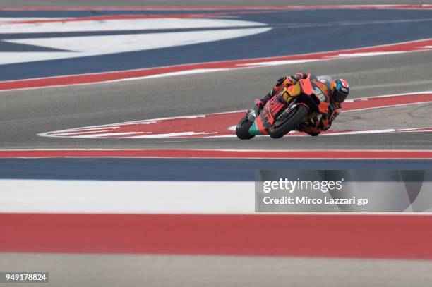 Bradley Smith of Great Britain and Red Bull KTM Factory Racing rounds the bend during the MotoGp Red Bull U.S. Grand Prix of The Americas - Free...