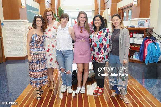 Jillian Corsie, Amy Rosner, Sofia Bohdanowicz, Kendall Goldberg, Barbara Kopple and Justyna Tafel attend the 2018 Sarasota Film Festival on April 20,...