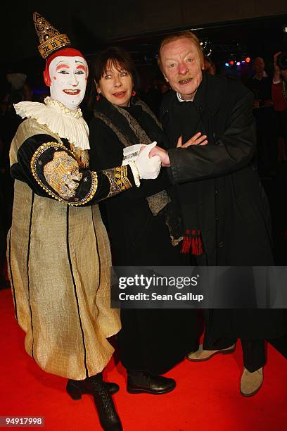 Otto Sander and Monika Hansen attend the Roncalli Christmas Circus at Tempodrom on December 19, 2009 in Berlin, Germany.
