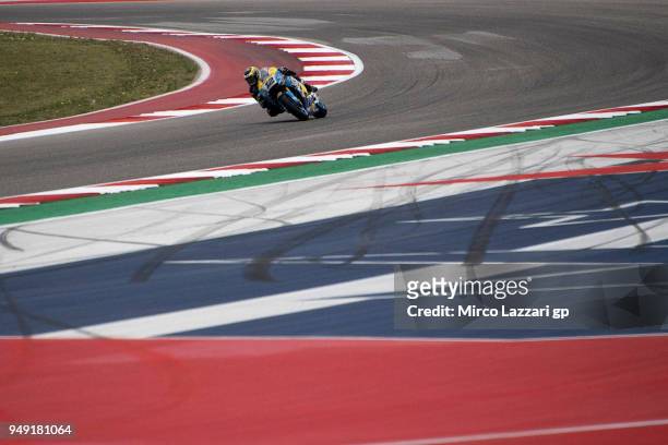 Tom Luthi of Switzerland and and Team EG 0,0 Marc VDS rounds the bend during the MotoGp Red Bull U.S. Grand Prix of The Americas - Free Practice at...