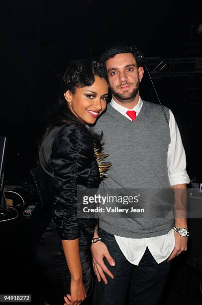 Katerina Graham and DJ Konflikt host party with 15 of her twitter fans at Cameo nightclub on December 18, 2009 in Miami Beach, Florida.