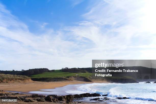 beach and green meadows - praia stock pictures, royalty-free photos & images