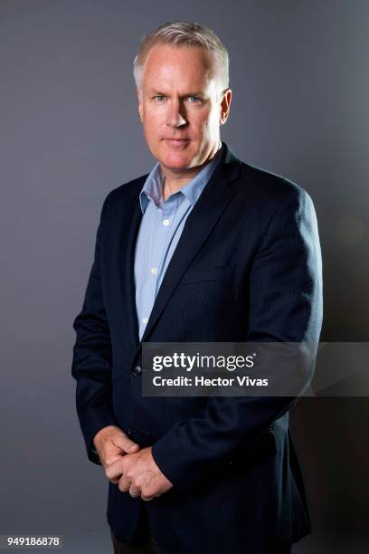 Photographer John Moore poses during the launch event of Undocumented book at WeWork Varsovia Building on April 19, 2018 in Mexico City, Mexico.