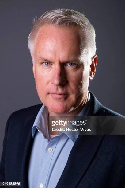 Photographer John Moore pose during the launch event of Undocumented book at WeWork Varsovia Building on April 19, 2018 in Mexico City, Mexico.