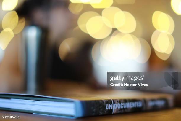 Undocumented book is seen during the launch event of Undocumented book at WeWork Varsovia Building on April 19, 2018 in Mexico City, Mexico.