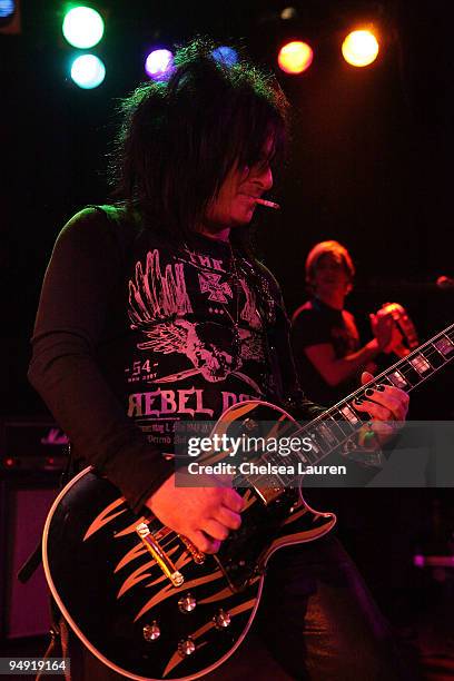 Guitarist Steve Stevens performs with Camp Freddy at The Roxy on December 18, 2009 in Los Angeles, California.